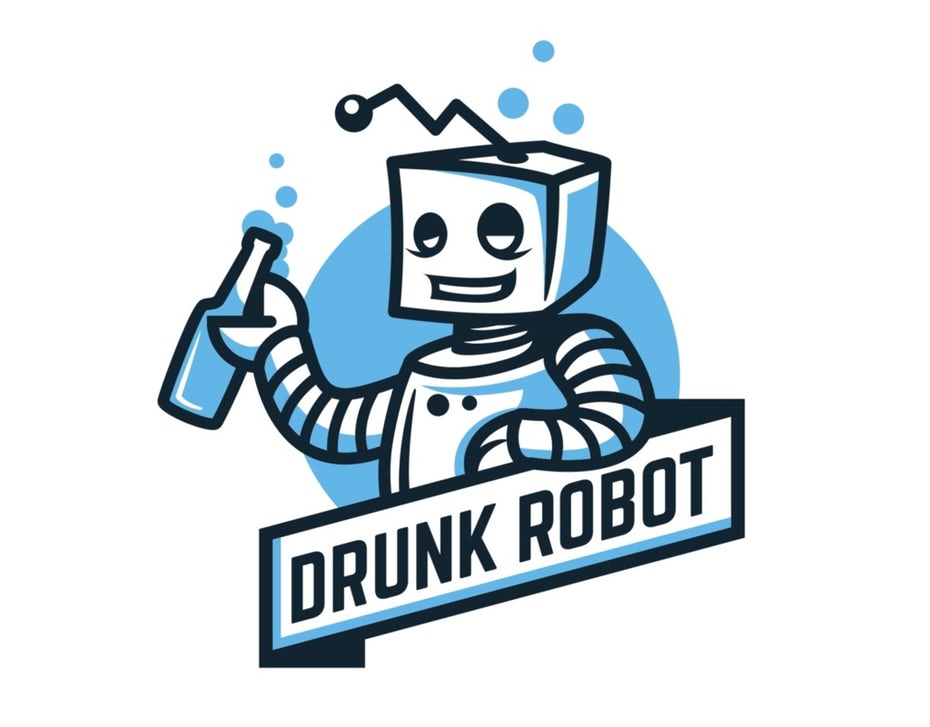  пьяный робот с пивом «width =» 1024 «height =» 801 
