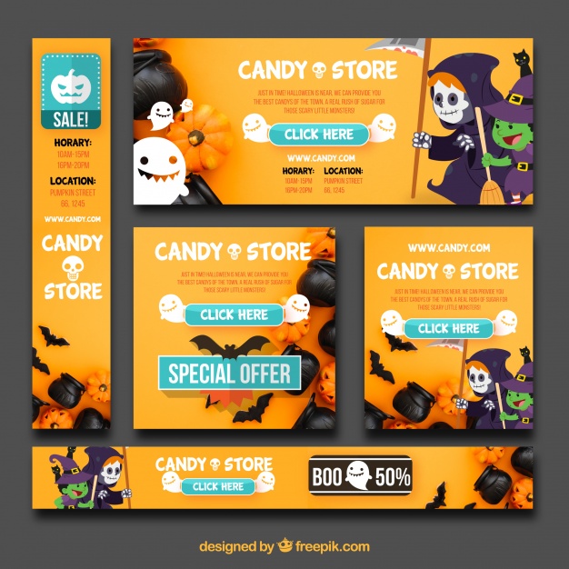Fun pack of Halloween banners