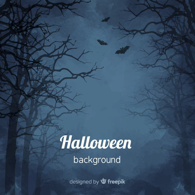 We're Hiring Log in Register Spooky watercolor halloween background