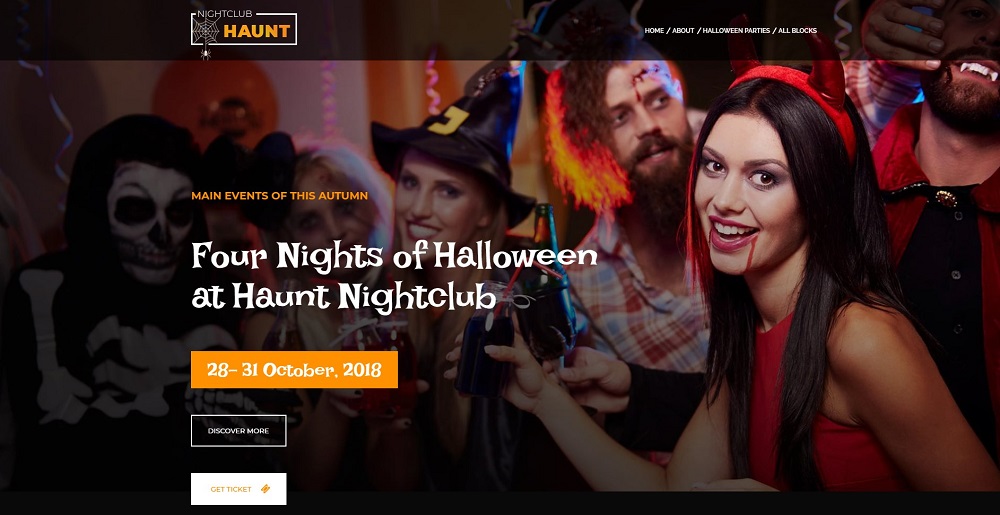 Halloween Landing Page Template