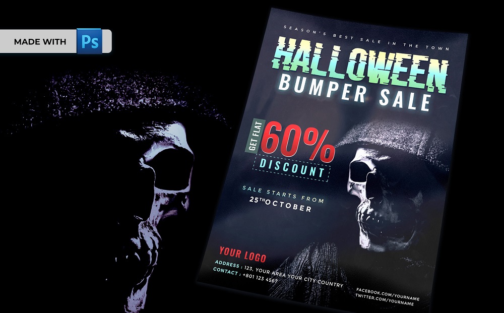 Halloween Bumper Sale Flyer Corporate Identity Template