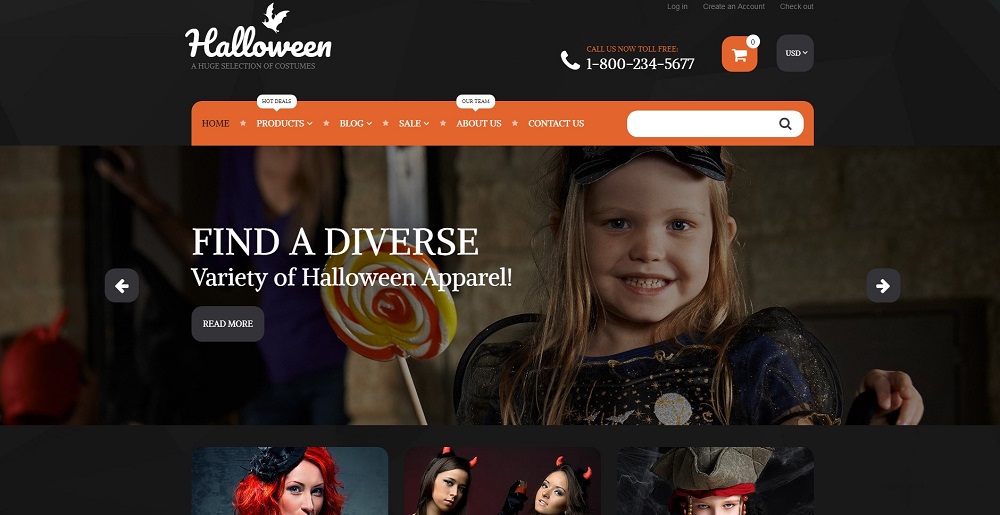 Halloween Costumes Shopify Theme