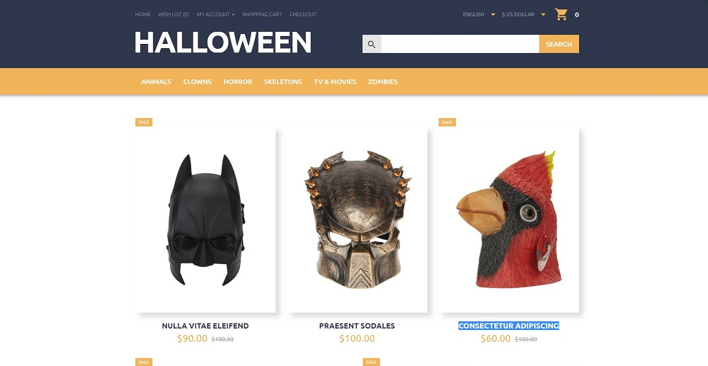 Halloween OpenCart Template