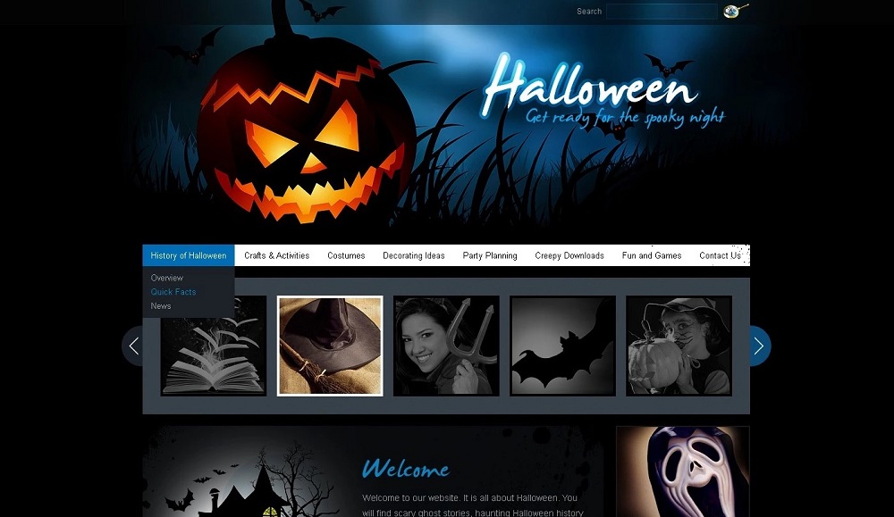 Halloween PSD Template