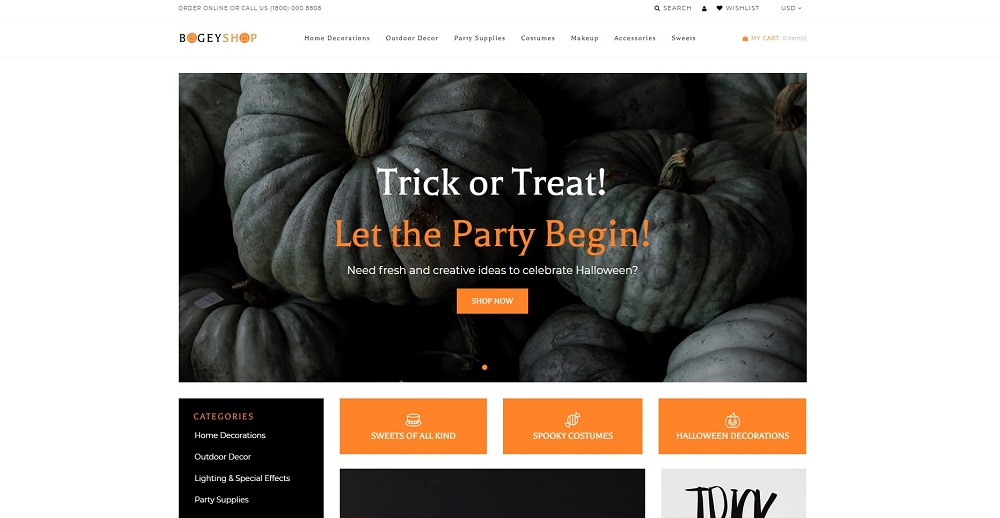 Bogey Shop - Elegant Party Supplies Online Store Shopify Theme