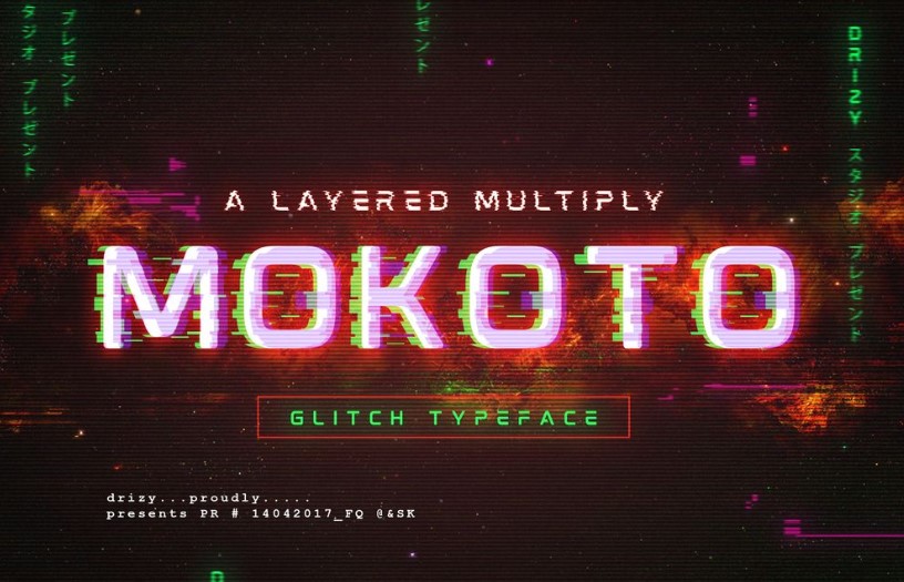 mokoto glitch font