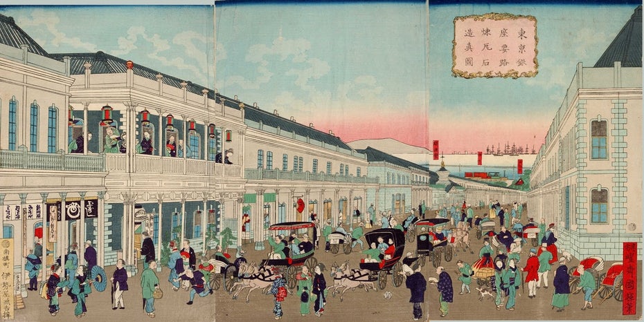  Конец 1800-х годов Японская живопись 