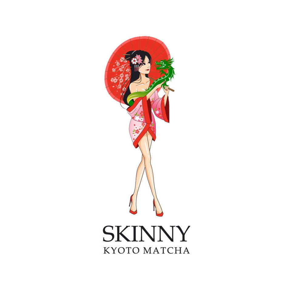  Дизайн логотипа Skinny Matcha 