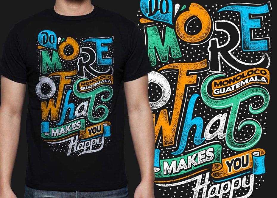  Типографский дизайн для футболки "width =" 1339 "height =" 960 