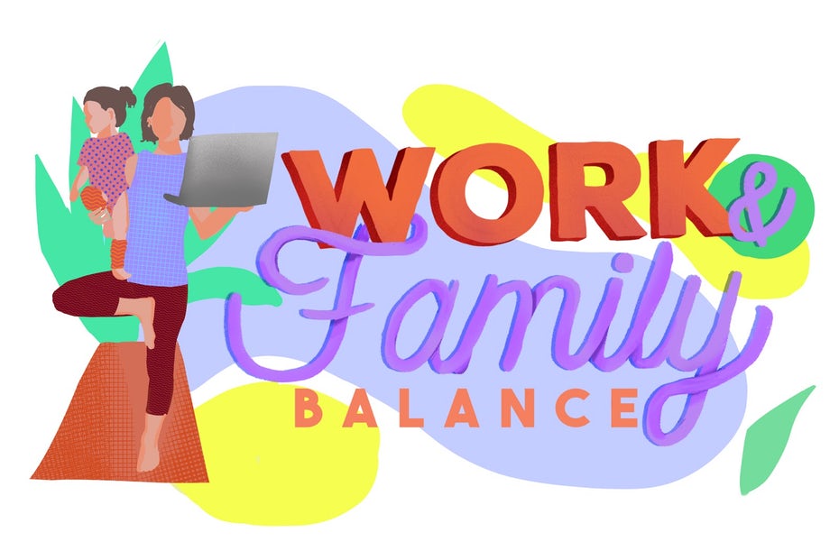  Иллюстрация баланса работы и семьи 