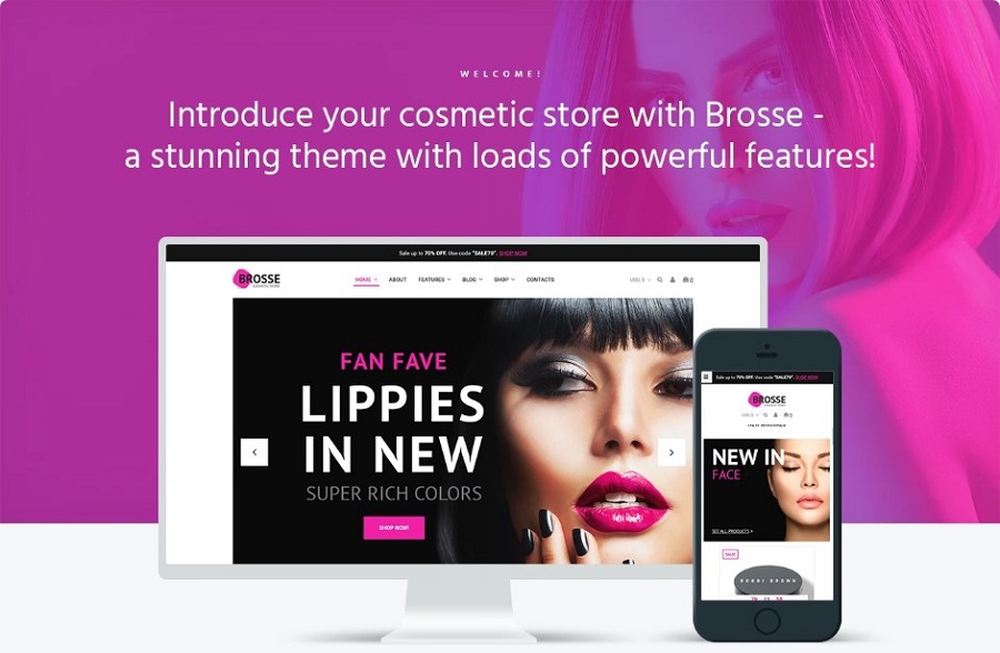 Brosse - Cosmetic Store Elementor WooCommerce Theme