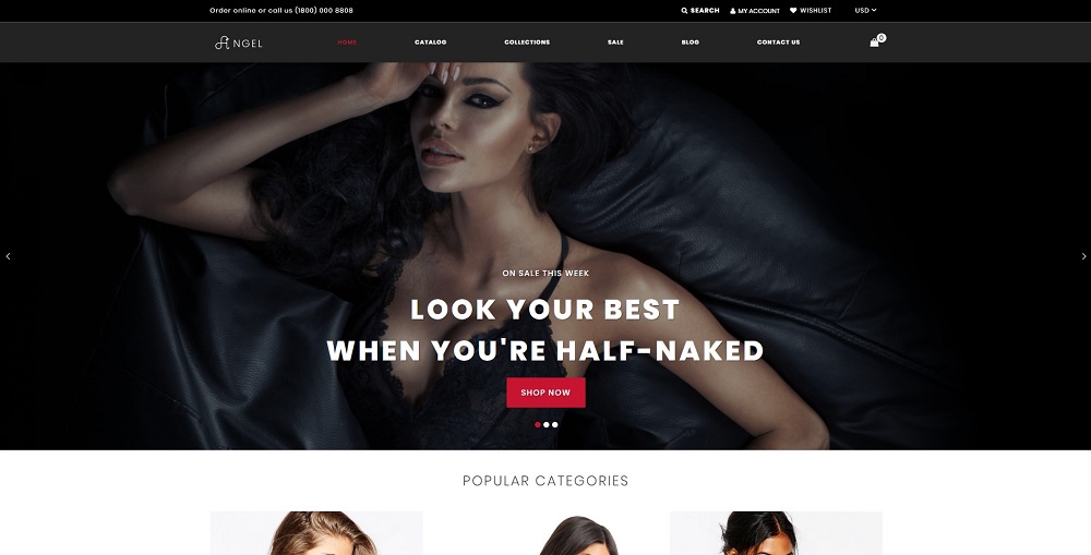 Angel - Lingerie Online Store Clean Shopify Theme