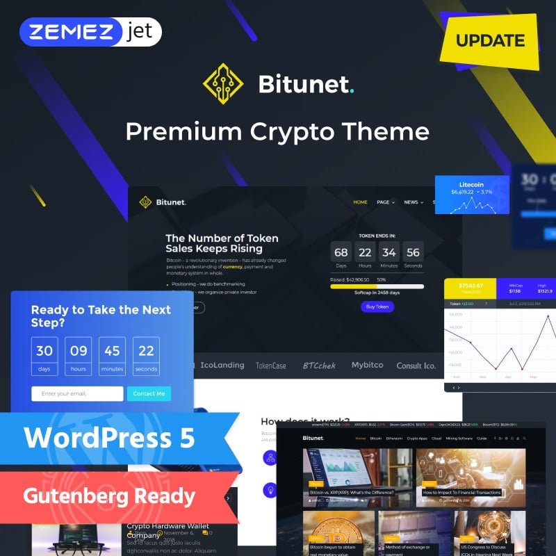 Cryptocurrency Elementor WordPress Theme