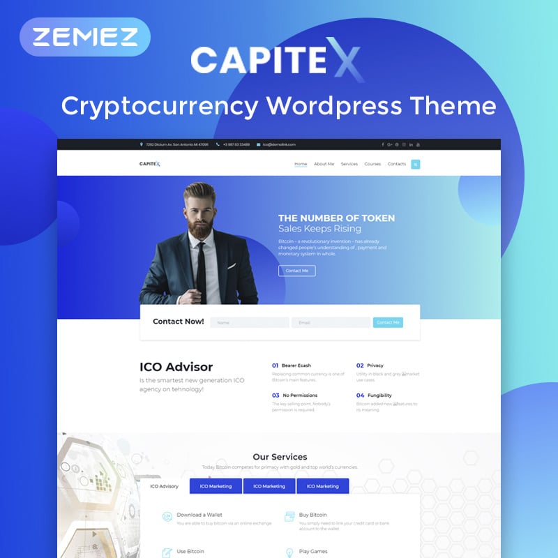 ICO Marketing Elementor WordPress Theme