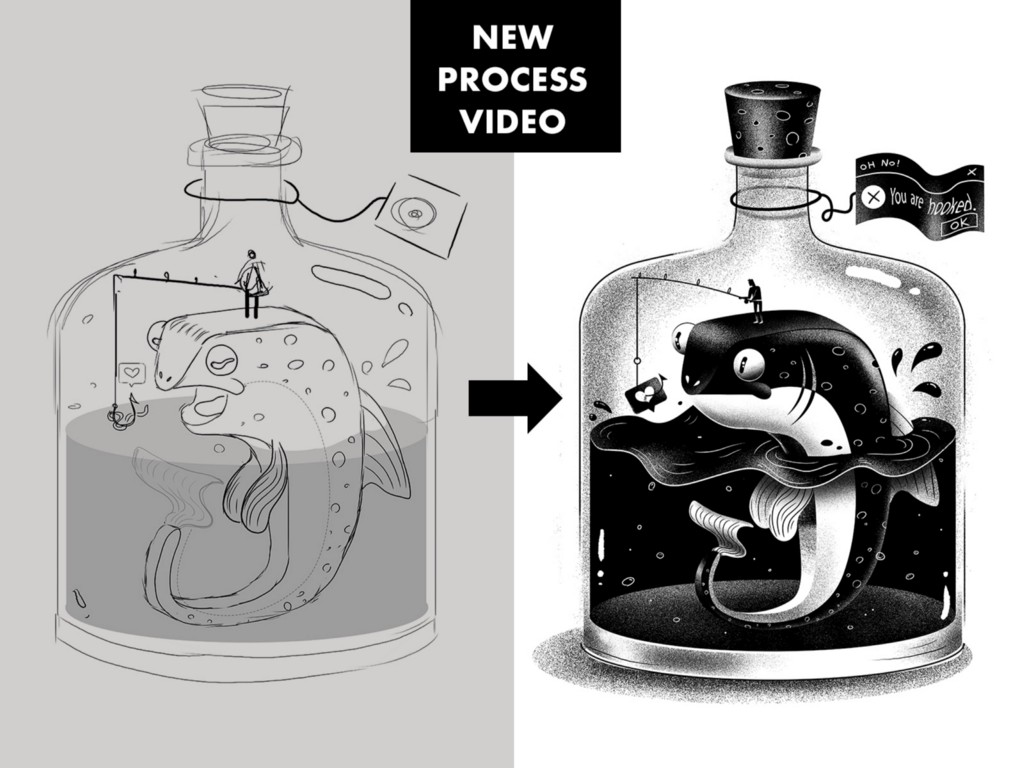 Fish Illustration Process