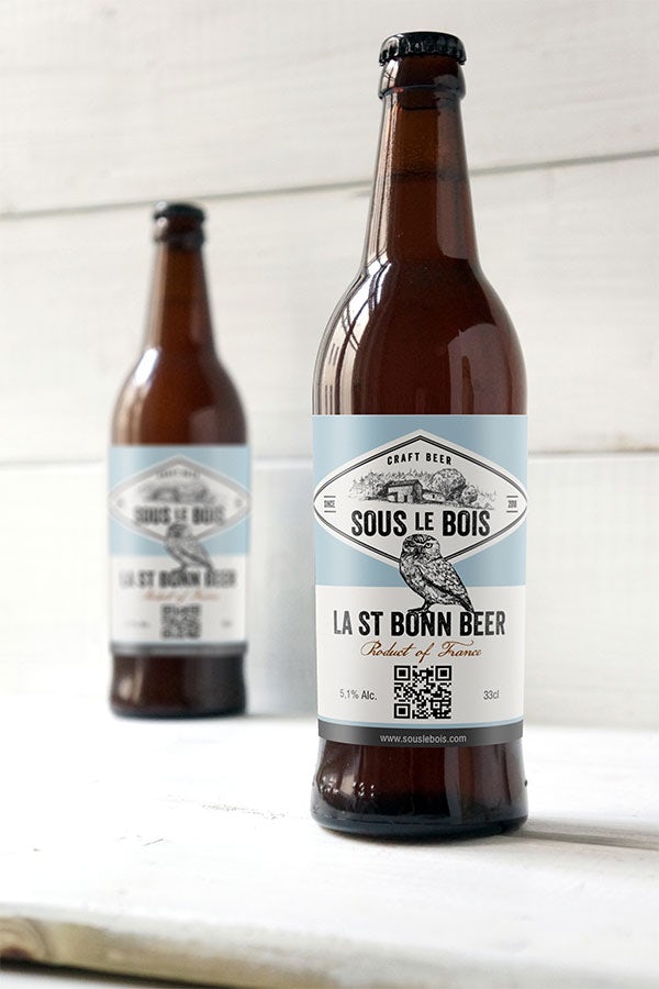  Дизайн этикетки пива Sous le Bois "width =" 600 "height =" 900 
