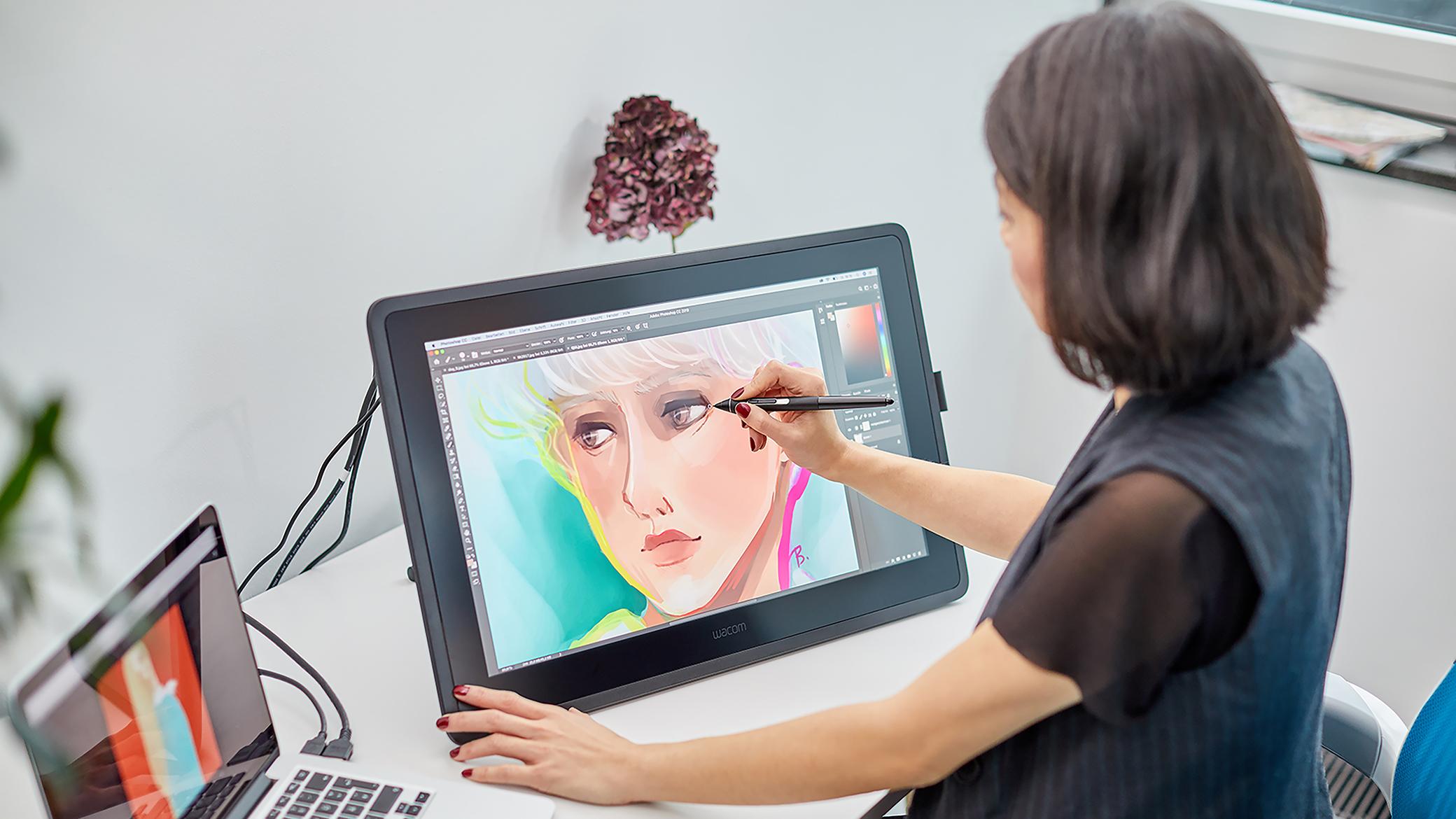 Рисование на графическом планшете. Синтик 22 Wacom. Wacom Cintiq 22ux. Wacom Cintiq 22 Tablet display. Интерактивный перьевой дисплей Wacom Cintiq 22.