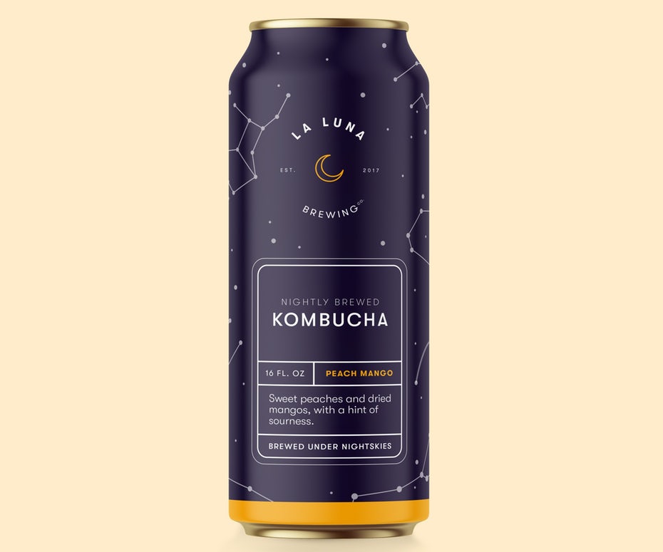  La Luna Nightly Brewed Kombucha упаковка "width =" 4478 "height =" 3733 