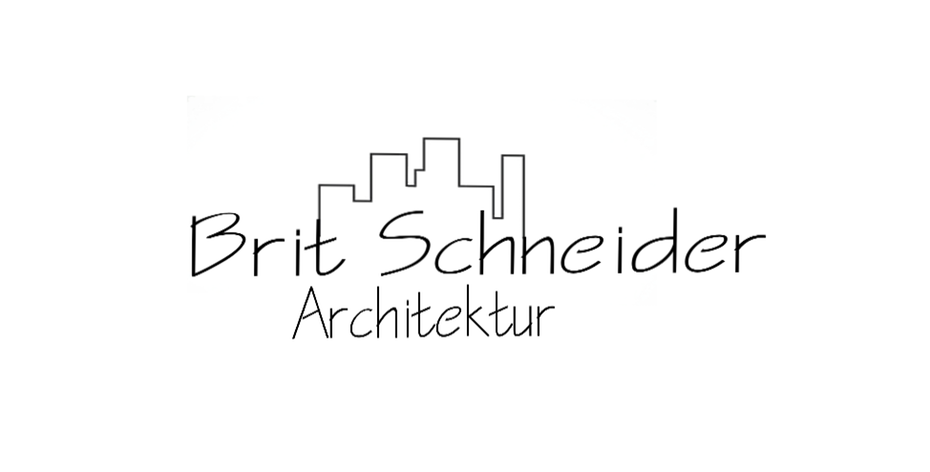  Логотип рисования линий с названием «Brit Schneider Architektur» под горизонтом города "width =" 974 "height =" 494 