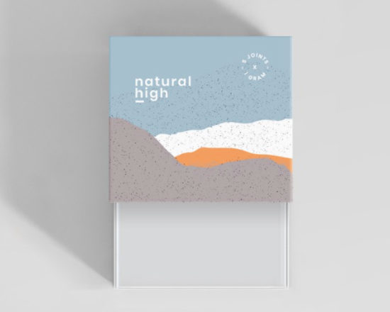  Дизайн коллажной упаковки с текстурой бумаги с разными высотами 