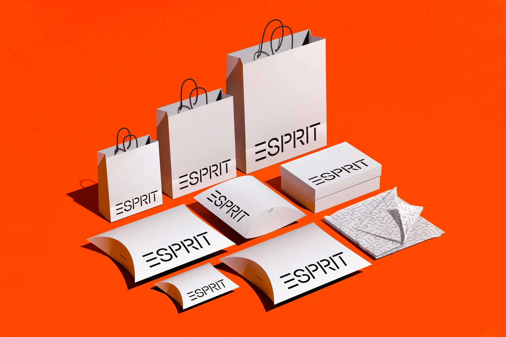  Новая идентификационная информация для Esprit по Пентаграмме [Pentagram] ] Сумки и коробки для покупок. </figcaption></figure>
<figure class=