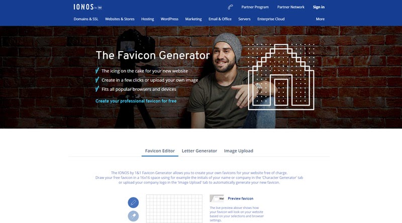 IONOS от 1 &amp; 1 Favicon Generator