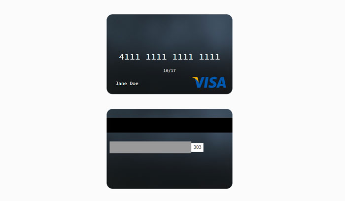  Шаблон CSS кредитной карты 