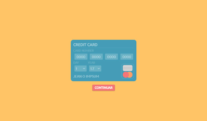  Плоский дизайн кредитной карты на чистом CSS 