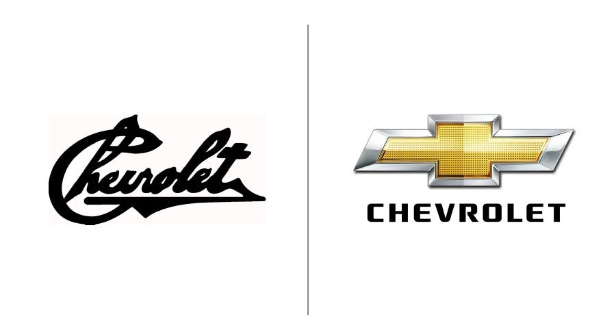  Примеры эволюции логотипа Chevrolet "width =" 900 "height =" 488 "/> 
 
<figcaption> Развитие логотипа Chevrolet с 1911 года до наших дней </figcaption></figure>
<p> Автолюбители могут узнать« крест »Chevrolet за милю, но на самом деле это был не их первый выбор. Оригинальный логотип компании 1911 года представлял собой, казалось бы, рукописный текстовый знак с небольшим чутьем, если не считать курсива и небольшой точки в подчеркивании. Знаменитая эмблема в виде креста не появлялась спустя 3 года, в 1914 году, и, согласно легенде, он пришел от соучредителя Виллиана Крапо Дюранта, вдохновленного обоями, которые он видел в парижском отеле. </p>
<figure data-id=