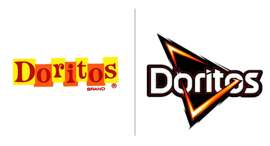  Примеры эволюции логотипа Doritos "width =" 900 "height =" 488 "/> 
 
<figcaption> Развитие логотипа Doritos с 1964 года по сегодняшний день </figcaption></figure>
<p> Правило использования своевременных тенденций в логотипе дизайн в том, что он хорош, пока не станет плохим. Использование стилей, популярных в то время, сделает ваш бренд современным и передовым, крутым и стильным. Однако через несколько коротких лет те же дизайнерские решения, которые заставили вас выглядеть бедра теперь заставят вас выглядеть устаревшими. </p>
<p> Достаточно взглянуть на оригинальный логотип Doritos с модными разноцветными квадратами вокруг каждой буквы, олицетворяющими типографику 60-х годов. Удивительно, что они так долго держались за эту устаревшую тенденцию — до 1992 года, — немного подправляя ее, чтобы сохранить актуальность. Например, к концу 70-х годов они перешли на более приглушенные цвета и отказались от стиля «один квадрат на букву». </p>
<figure data-id=