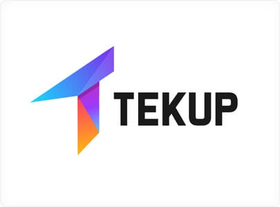 Tekup - Дизайн логотипа с яркими яркими цветами