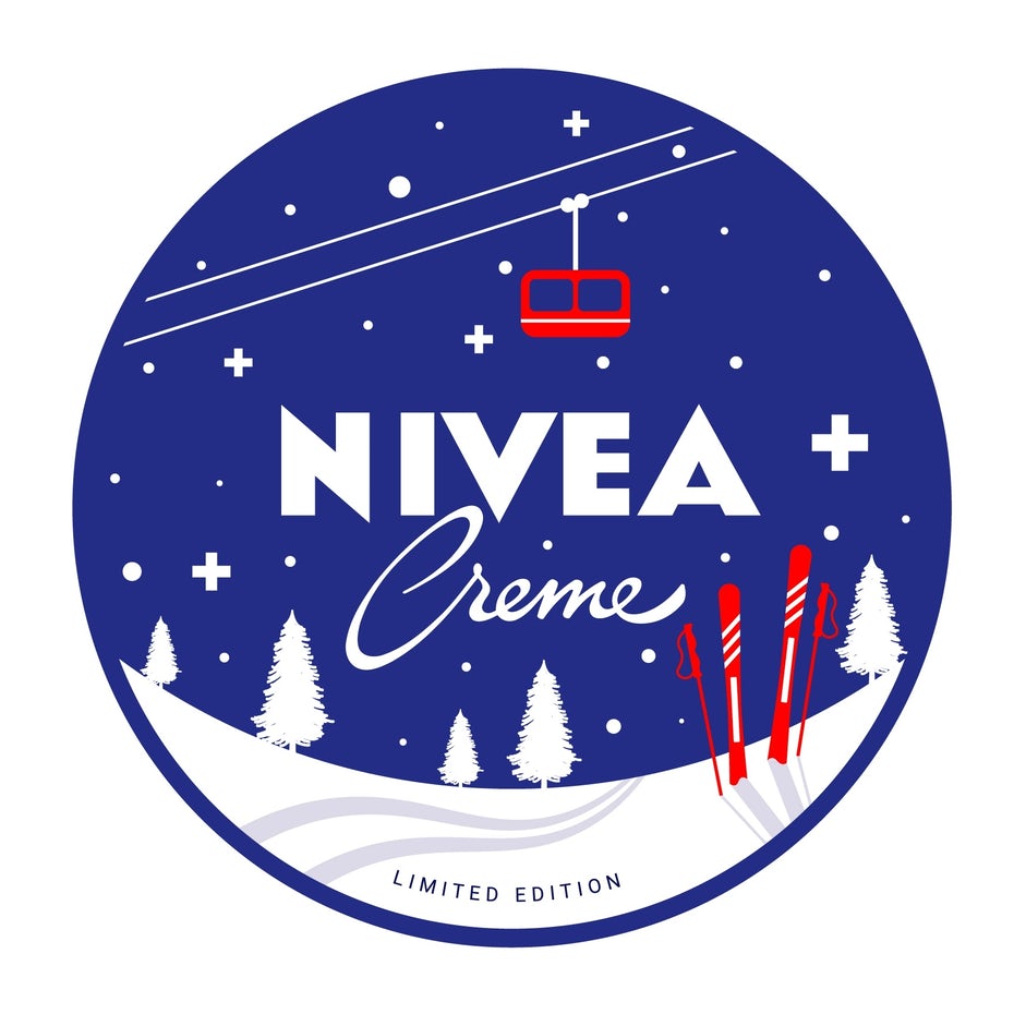  Дизайн логотипа nivea для лыжной сцены "width =" 1730 "height =" 1730 "/> 
 
<figcaption> Дизайн логотипа Mohak Ahuja </figcaption></figure>
<p> Что дизайнер Мохак Ахуджа говорит о дизайне : </p>
<p> «Швейцария в значительной степени является синонимом снега, и поскольку этот белоснежный цвет ее кремового цвета дал название NIVEA, я хотел, чтобы дизайн был в основном белым. Когда мы говорим об элементах, лыжи и канатные дороги — две из самых поразительных швейцарских вещей, которыми я лично хотел бы насладиться, когда бываю. Снежный дождь, который вы видите, добавляет дизайну блестящей привлекательности. Минимализм — мой стиль, и это особенное юбилейное издание объединяет все эти элементы в один шедевр »</p>
<h3> «Швейцарская девушка» Алены Моргуновой </h3>
<figure data-id=