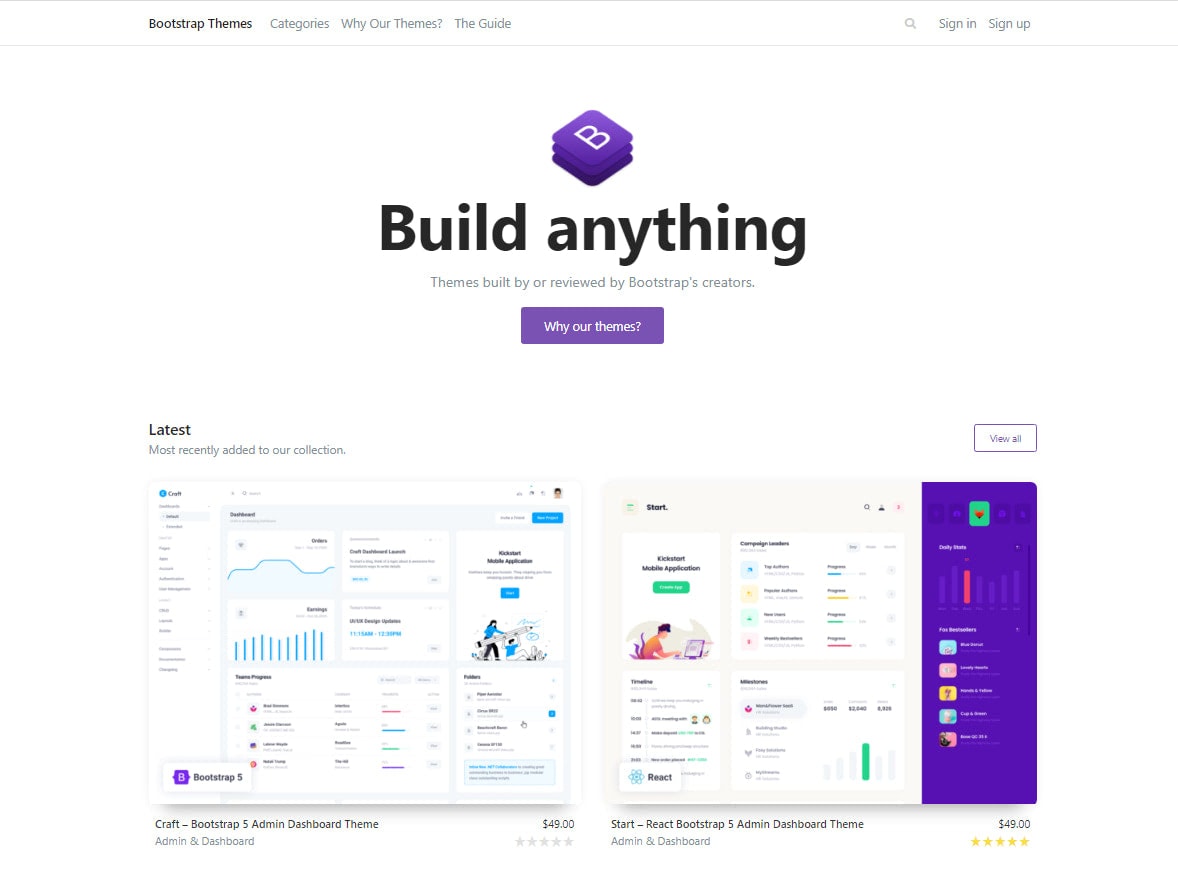  Темы Bootstrap 5 от Официальной торговой площадки Bootstrap "width =" 1178 "height =" 893 "/> </figure>
<p style=