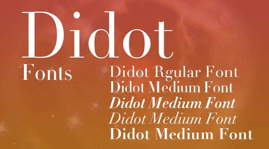  Гарнитура и шрифты Didot на коричневом градиентном фоне » width = "900" height = "500 
