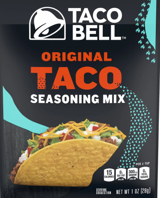  пакет смеси приправ Taco Bell "width =" 633 "height =" 787 "/> 
 
<figcaption> Via Heb </figcaption></figure>
<h3><span id=
