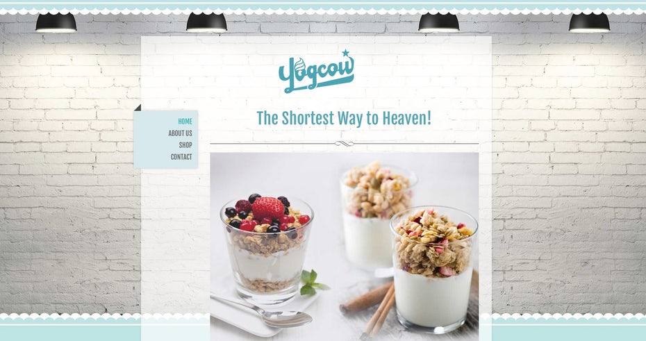  Интернет-страница замороженного йогурта 