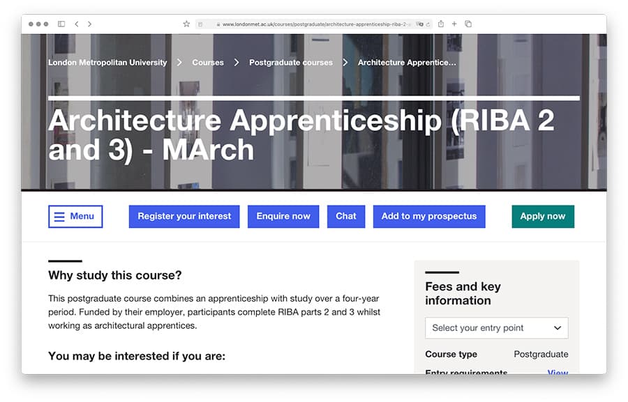 Architect Degree Apprenticeship