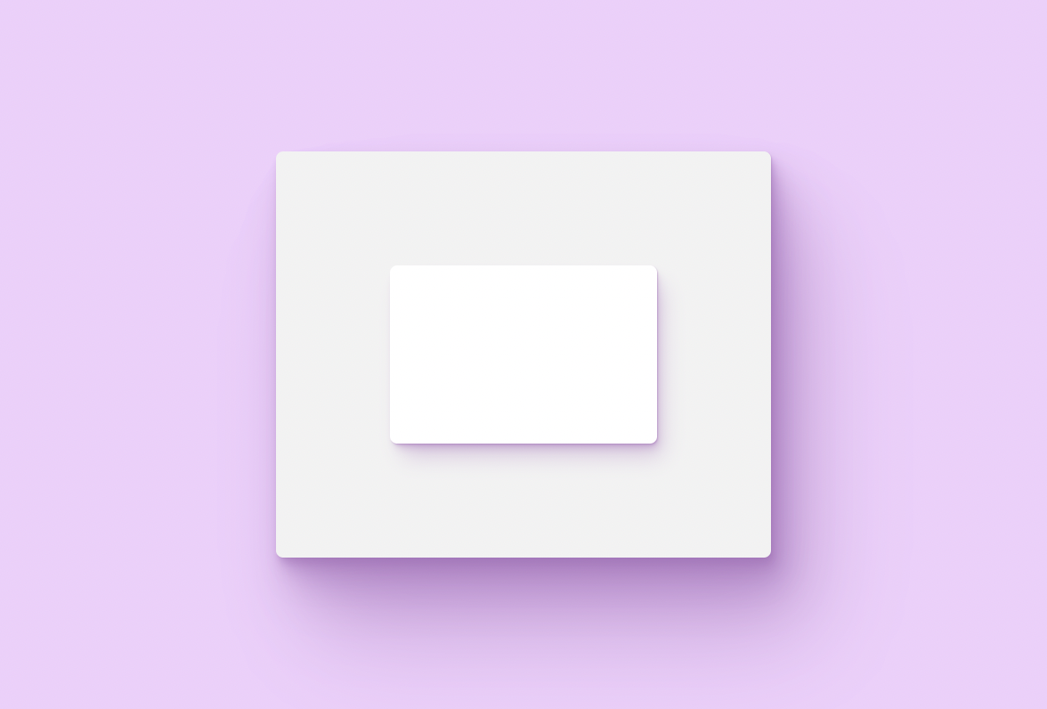  Белый прямоугольник находится поверх серого прямоугольника, который находится поверх фиолетового фона. Обе коробки имеют фиолетовые тени. На внутреннем белом поле это выглядит забавно. "Class =" PostImage__ImageElem-sc-xip32o-2 dGxaxp "/> </span> <p class=