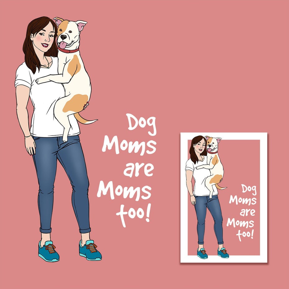  открытка на День матери собаки 