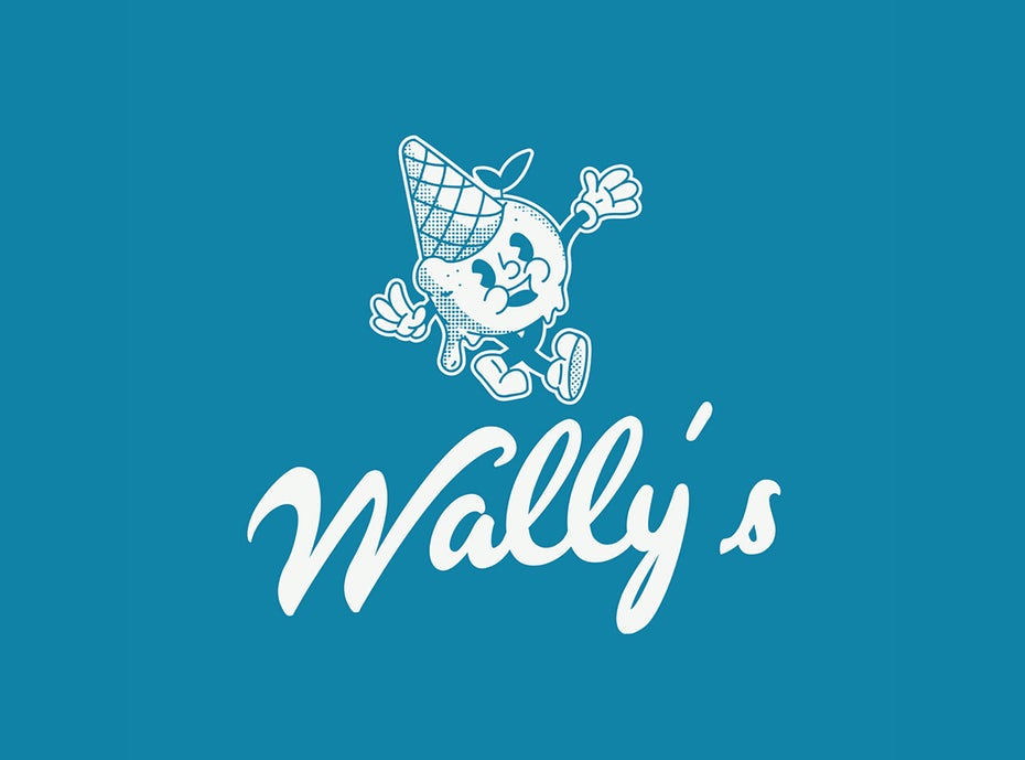 Логотип веганского мороженого Уолли
