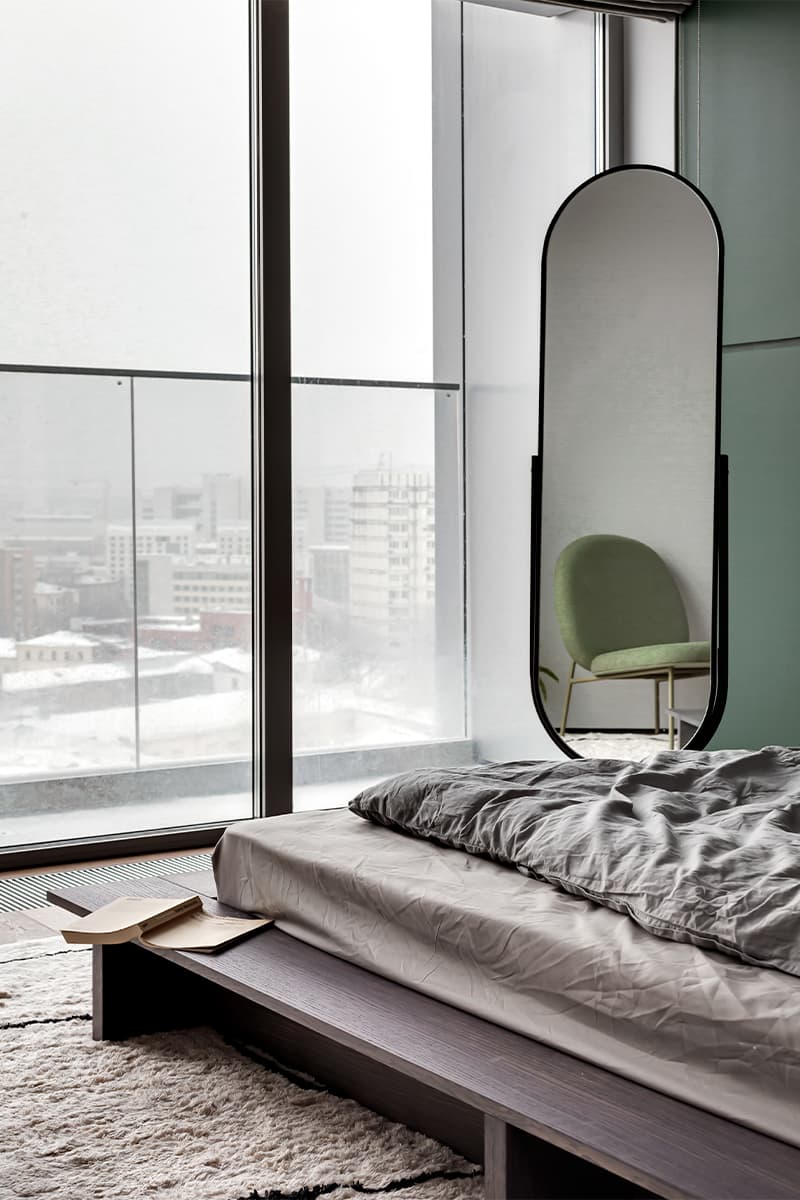 Лаконичная квартира с панорамными окнами – проект Анастасии Клименко