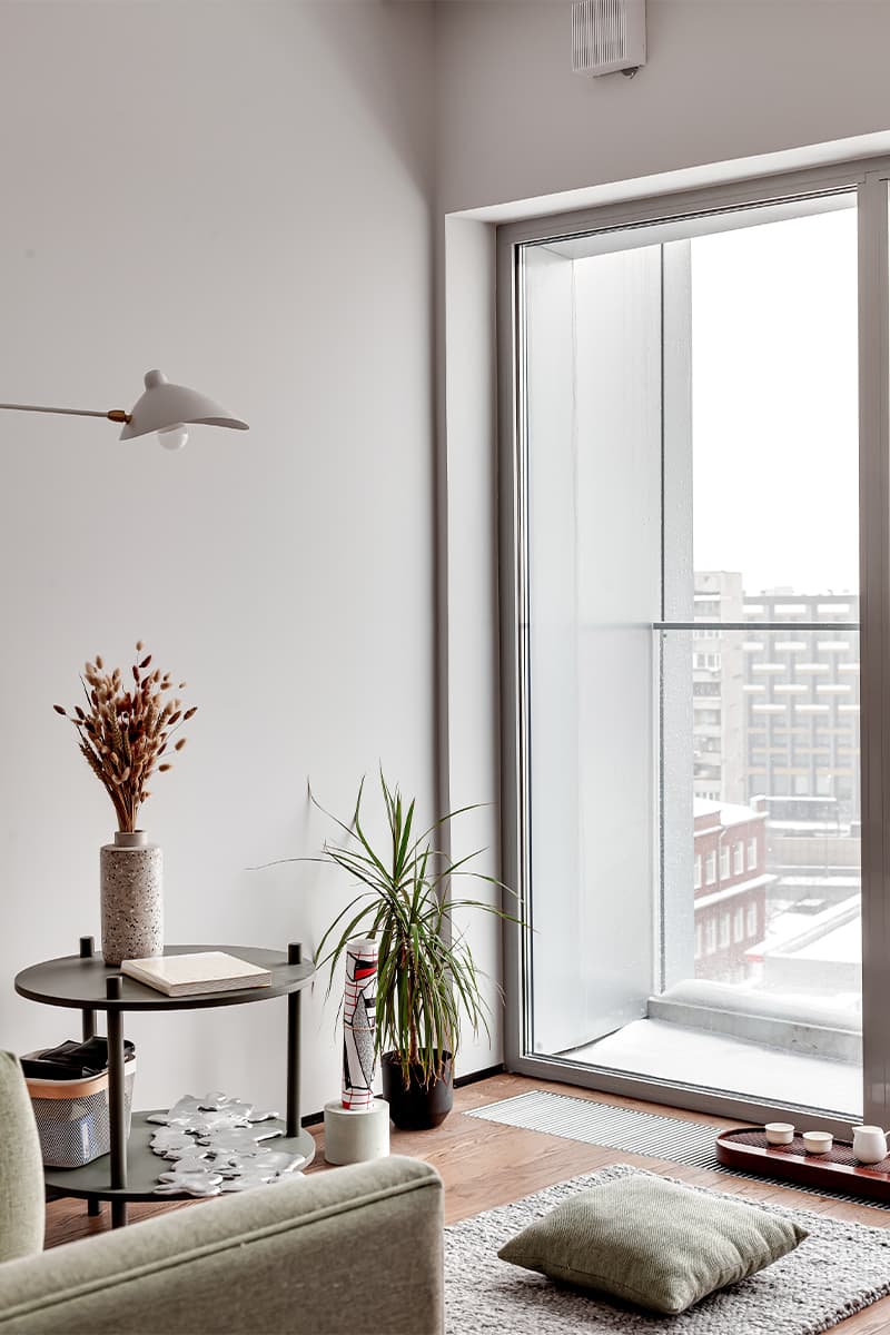 Лаконичная квартира с панорамными окнами – проект Анастасии Клименко