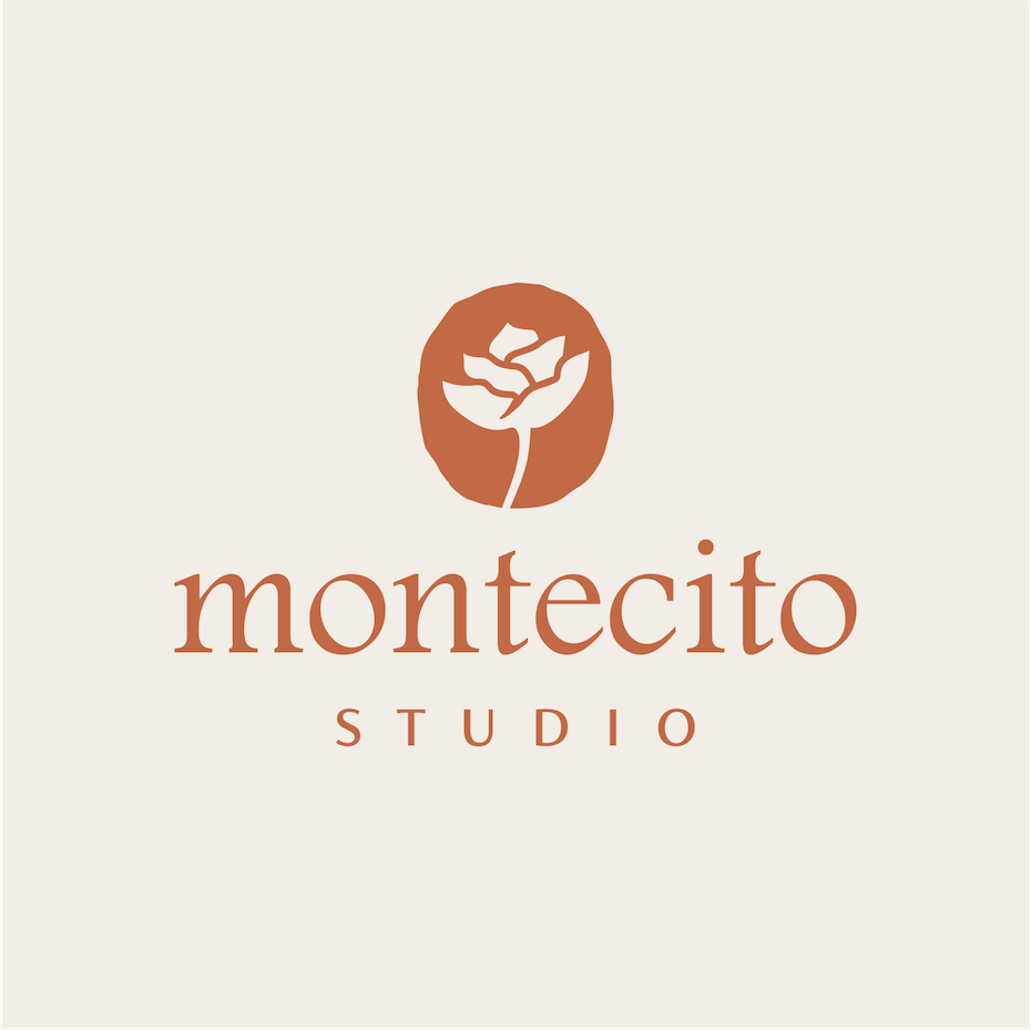 иллюстрация цветка шрифтом без засечек для студии montecito