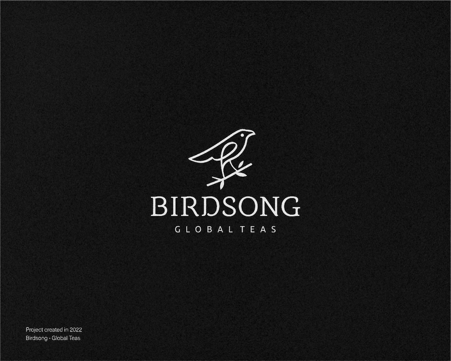 Рисование линии птицы для логотипа пения птиц
