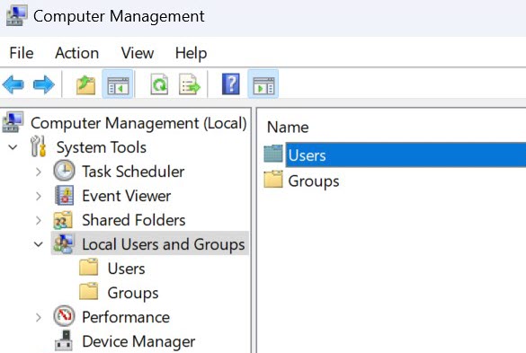 Скриншот метода отключения учетной записи пользователя в Windows 11