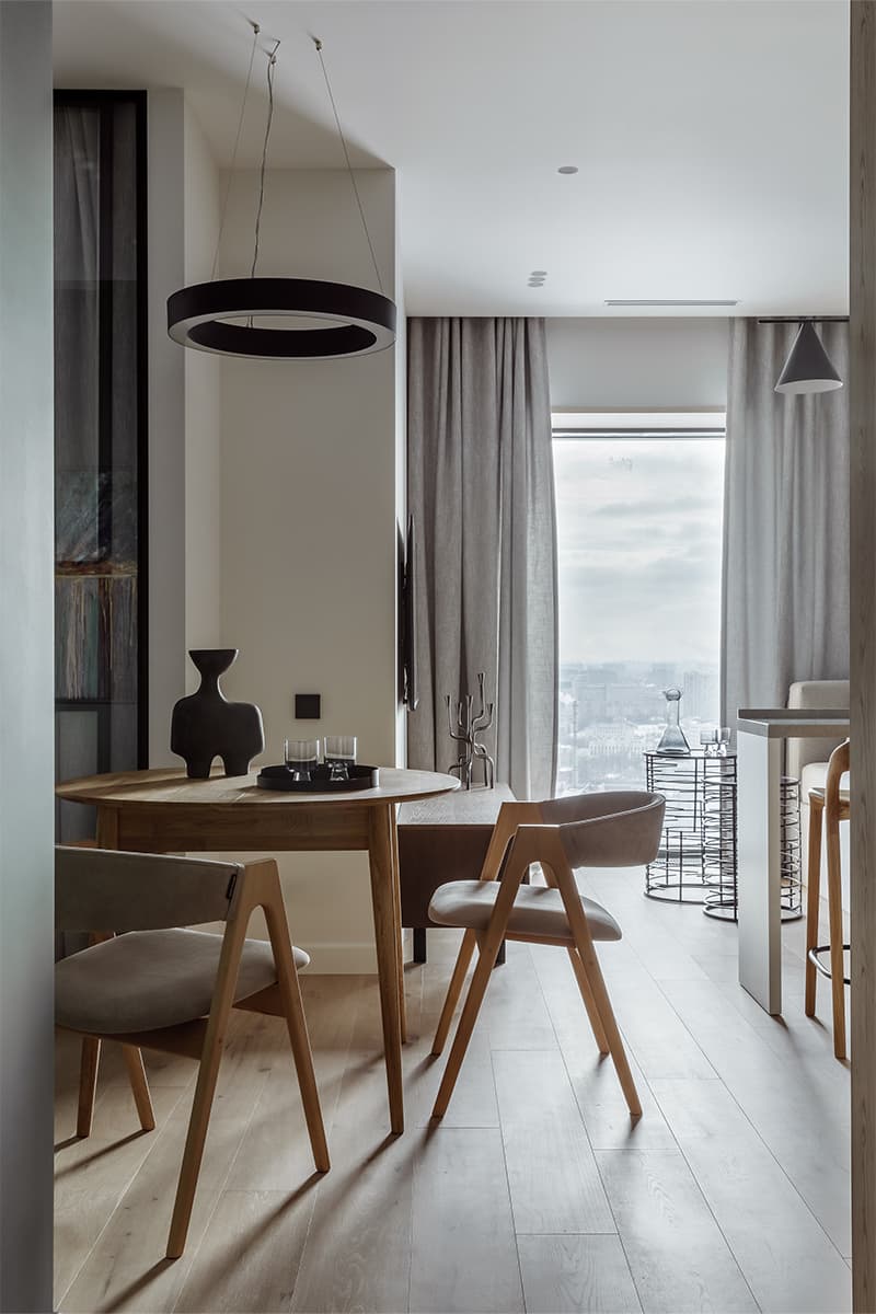 Современный интерьер небольшой квартиры с отдельным кабинетом — проект Ольги Богаткиной