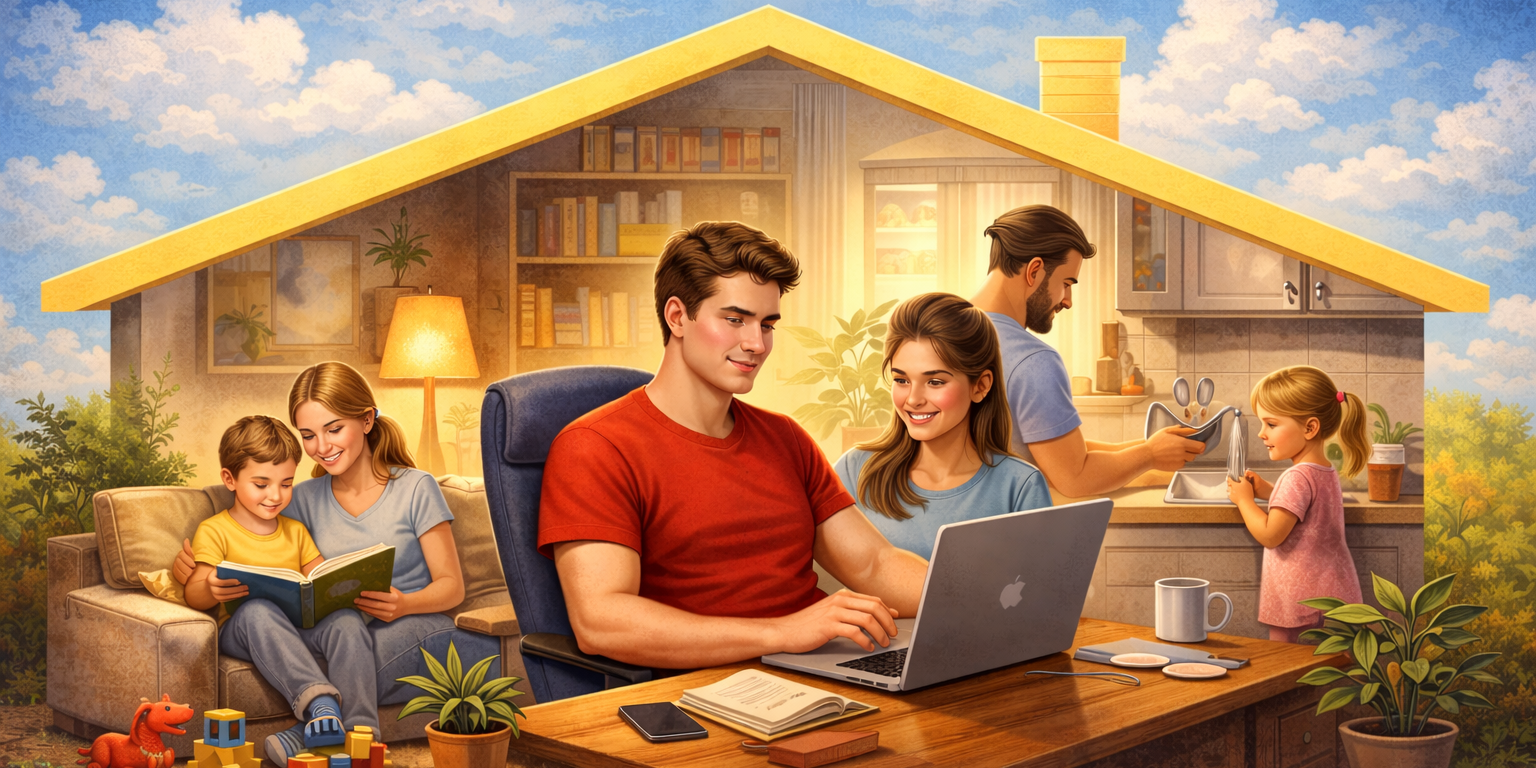 искусство жить под одной крышей с работой и близкими /