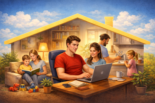 искусство жить под одной крышей с работой и близкими /